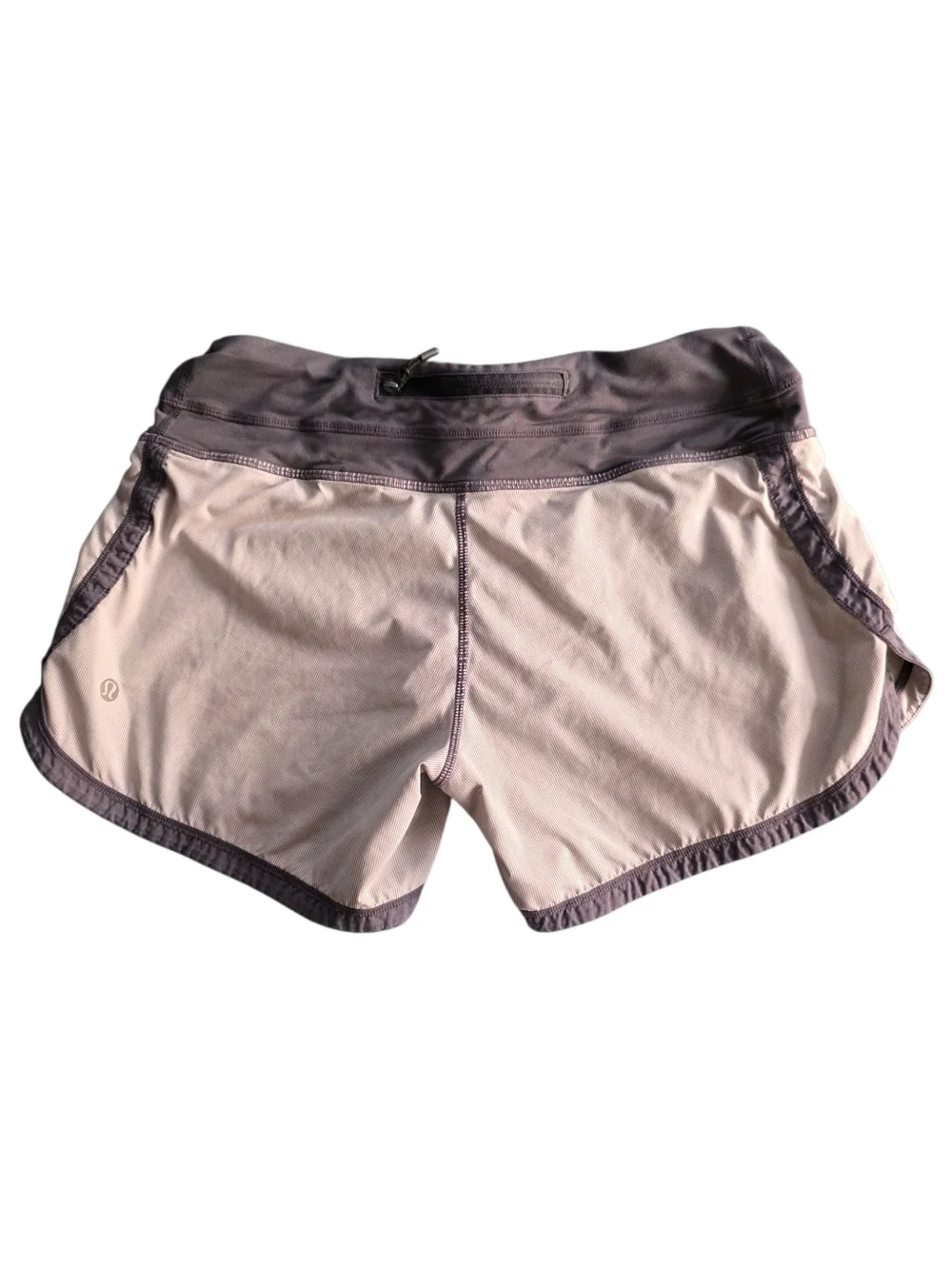lululemon athletica Gray & White Run Times Shorts Size 4